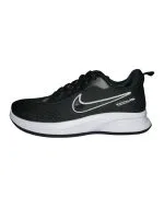 کفش اسپرت رانینگ طرح  نایک Nike دخترانه مشکی زیره سفید - تصویر 2