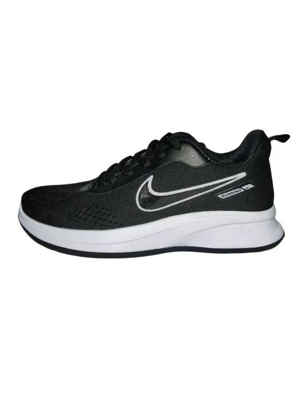 کفش اسپرت رانینگ طرح  نایک Nike دخترانه مشکی زیره سفید - تصویر 2