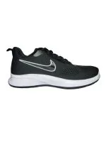 کفش اسپرت رانینگ طرح  نایک Nike دخترانه مشکی زیره سفید - تصویر 3