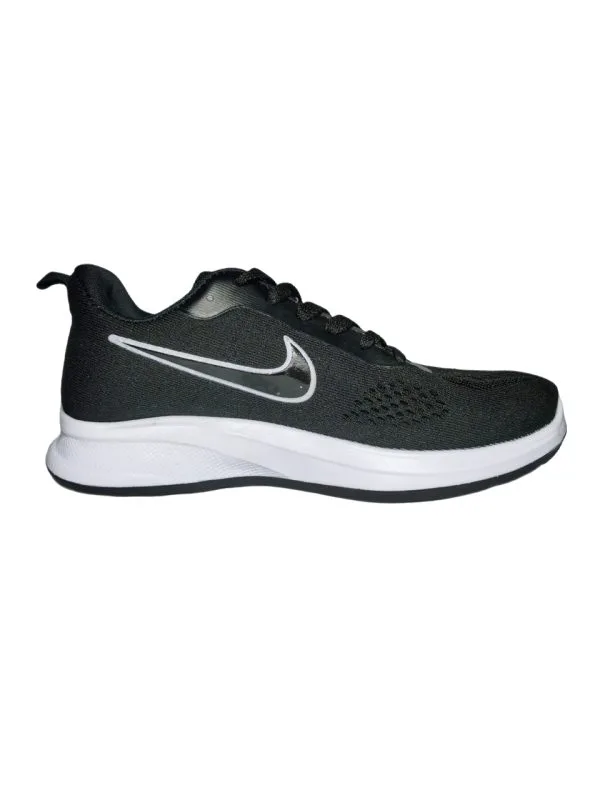 کفش اسپرت رانینگ طرح  نایک Nike دخترانه مشکی زیره سفید - تصویر 3