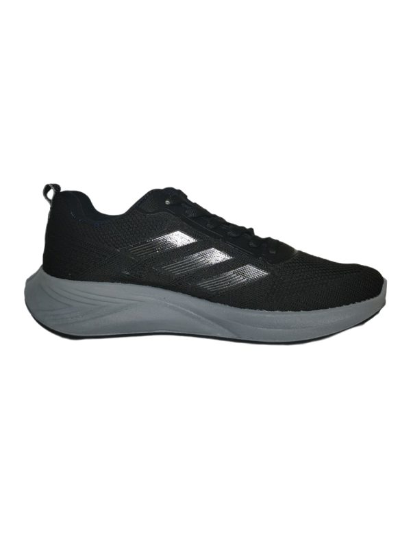 کفش اسپرت رانینگ طرح adidas مردانه مشکی بندی - تصویر 3