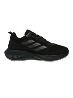 کفش اسپرت رانینگ طرح adidas مردانه تمام مشکی - تصویر 3