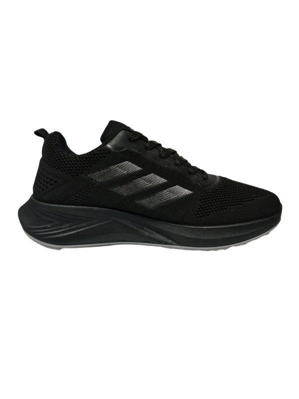 کفش اسپرت رانینگ طرح adidas مردانه تمام مشکی - تصویر 3
