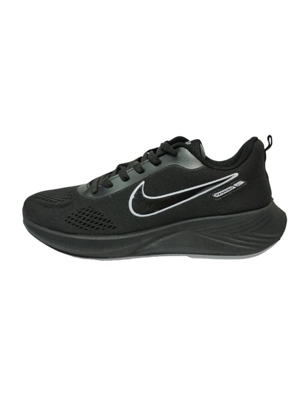 کفش اسپرت رانینگ طرح Nike مردانه تمام مشکی - تصویر 2