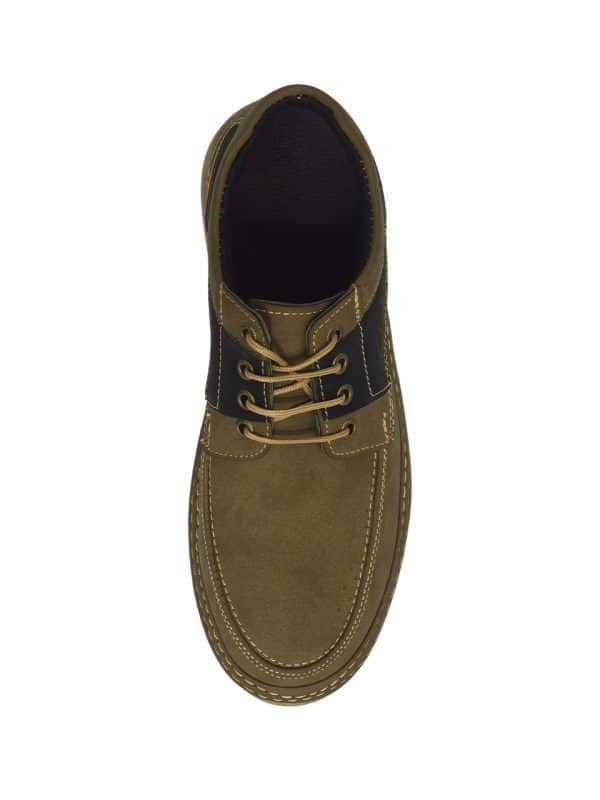 کفش کتونی چرم مصنوعی مردانه طرح کلارک Clarks دوردوخت - تصویر 4