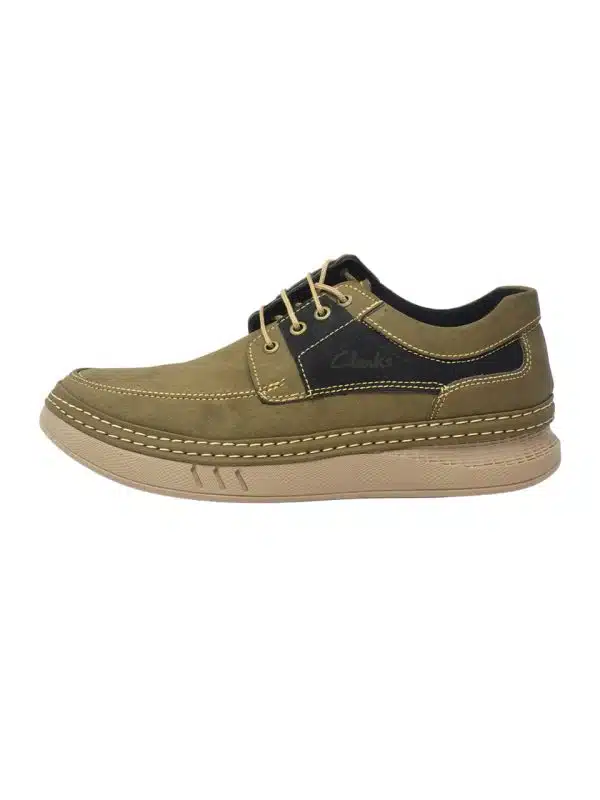 کفش کتونی چرم مصنوعی مردانه طرح کلارک Clarks دوردوخت - تصویر 2