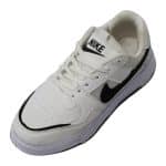 کتونی زیره بلند طرح نایک سفید مشکی nike best