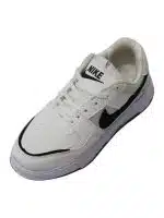 کتونی زیره بلند طرح نایک سفید مشکی nike best